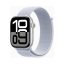 Apple Watch (Series 10 2024) Gps 46mm Aluminium Silver Case με Sport Loop Blue Cloud EU