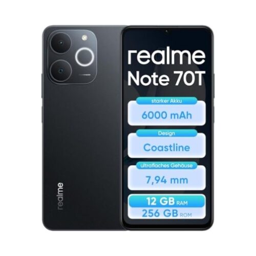 Realme Note 70T 4GB 256GB Obsidian Black 6 74 90Hz 6000 MAh realme-note-70t-4gb-256gb-obsidian-black-6-74-90hz-6000-mah