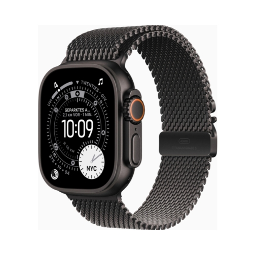Apple Watch Ultra 3 schwarz mit Milainaise-Armband Large schwarz_001