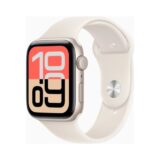 Apple Watch SE 3 (2025) Gps 44mm Starlight Aluminium Case με M/L Starlight Sport Band EU